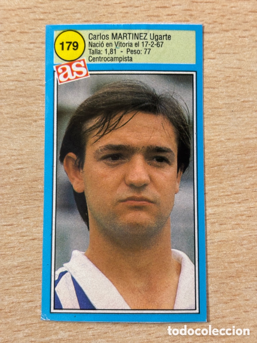 Cromos de f&uacute;tbol: # 179 Mart&iacute;nez Real Sociedad Ases de la liga 90 91 sin pegar