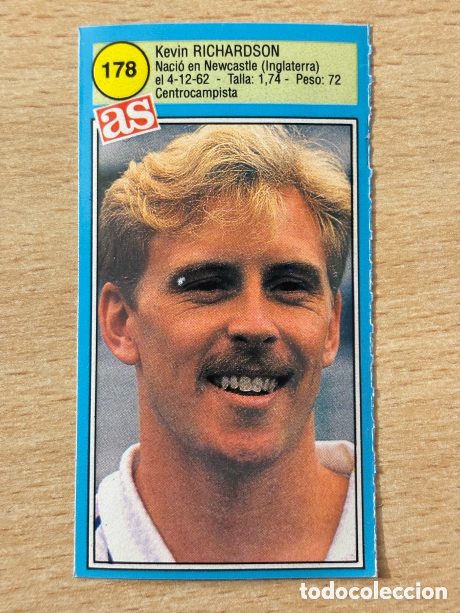 Cromos de f&uacute;tbol: # 178 Richardson Real Sociedad Ases de la liga 90 91 sin pegar