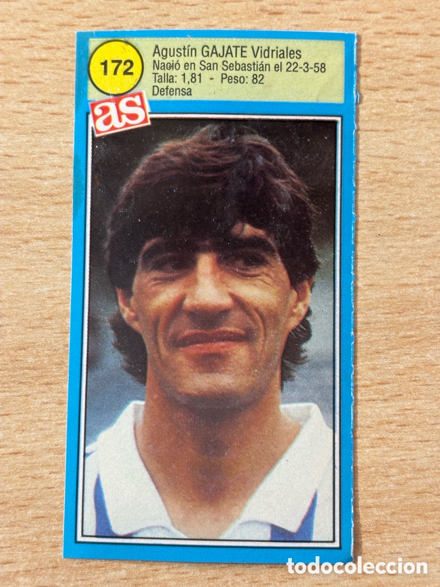 Cromos de f&uacute;tbol: # 172 Gajate Real Sociedad Ases de la liga 90 91 sin pegar
