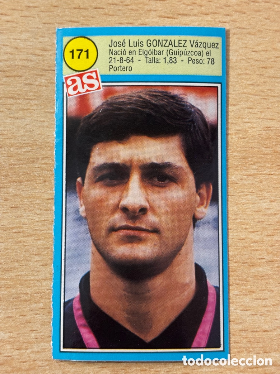 Cromos de f&uacute;tbol: # 171 Gonz&aacute;lez Real Sociedad Ases de la liga 90 91 sin pegar