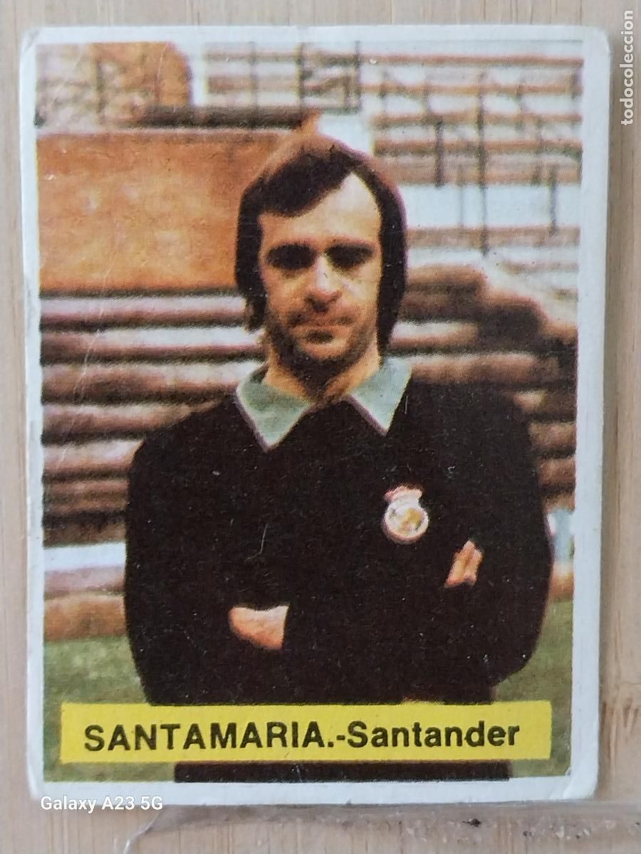 Cromos de f&uacute;tbol: SANTAMARIA *** RACING SANTANDER MA ED FINI LIGA 1975 75 76 CROMO SIN PEGAR NUNCA
