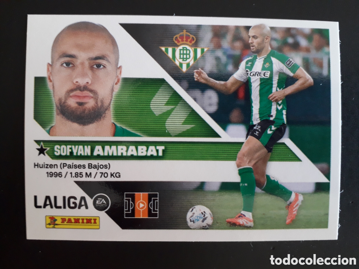 Cromos de f&uacute;tbol: AMRABAT, BETIS N&deg; 11 ED ESTE 2026 2027 26 27 SIN PEGAR PEDIDO M&Iacute;NIMO 3&euro;