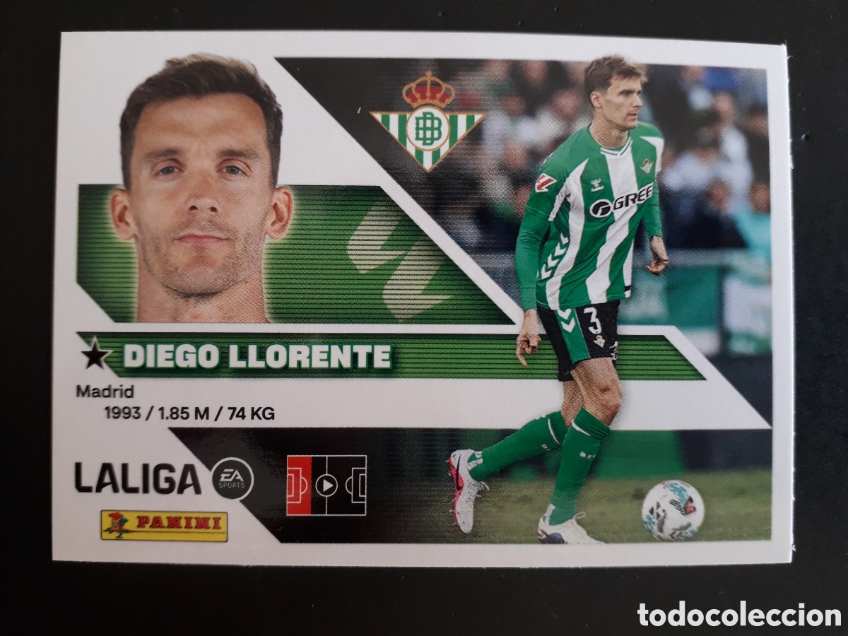 Cromos de f&uacute;tbol: DIEGO LLORENTE, BETIS N&deg; 6 ED ESTE 2026 2027 26 27 SIN PEGAR PEDIDO M&Iacute;NIMO 3&euro;