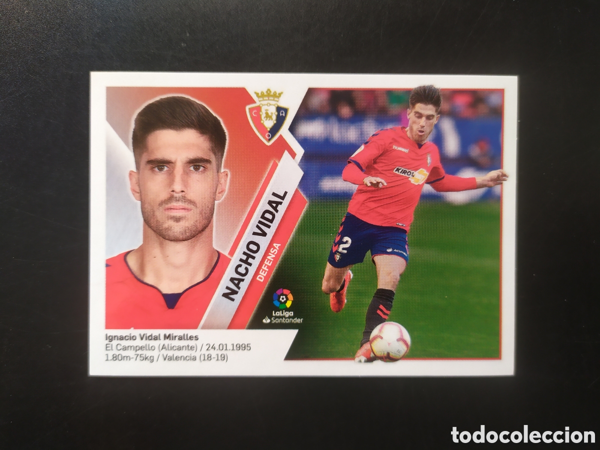 Cromos de f&uacute;tbol: Liga este 2019 2020 19 20 panini Nacho Vidal n&deg; 3 Osasuna