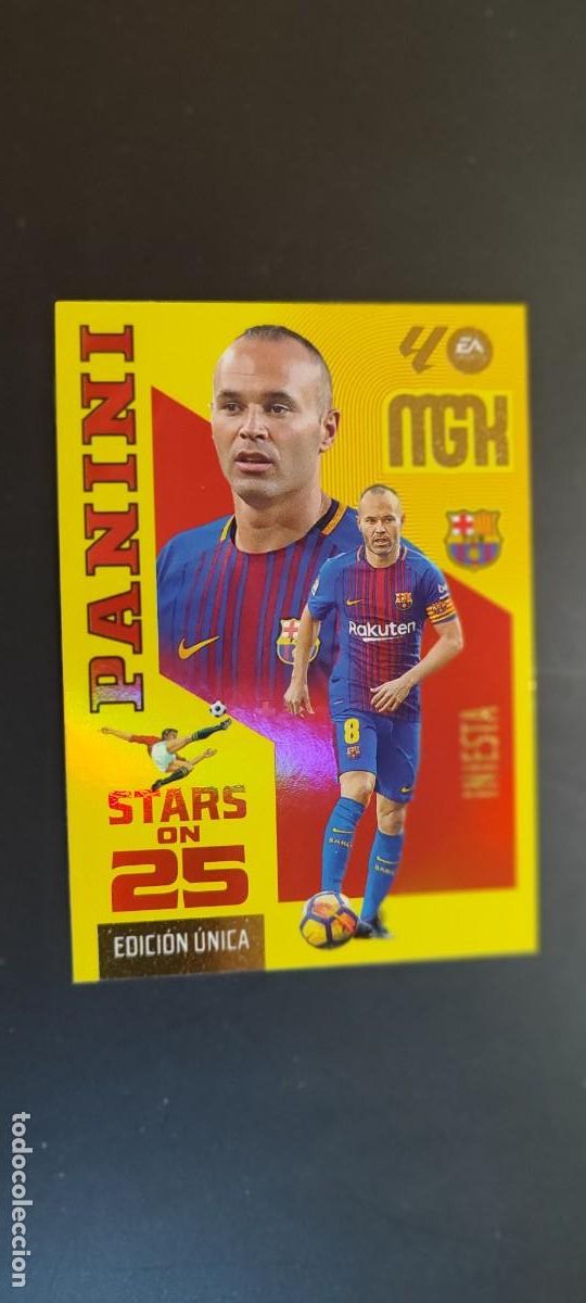Cromos de f&uacute;tbol: MEGACRACKS 2026/27 CARD 25 ANIVERSARIO EDICION LIMITADA INIESTA FC BARCELONA # 434 PANINI