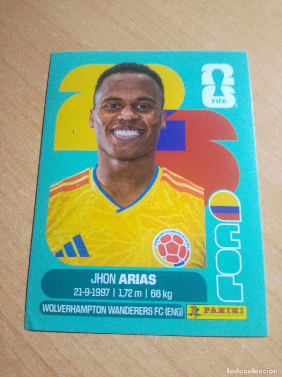 Cromos de f&uacute;tbol: COL 17 JHON ARIAS DE COLOMBIA MUNDIAL FIFA WORLD CUP 2026 26 PANINI STICKERS NUEVO