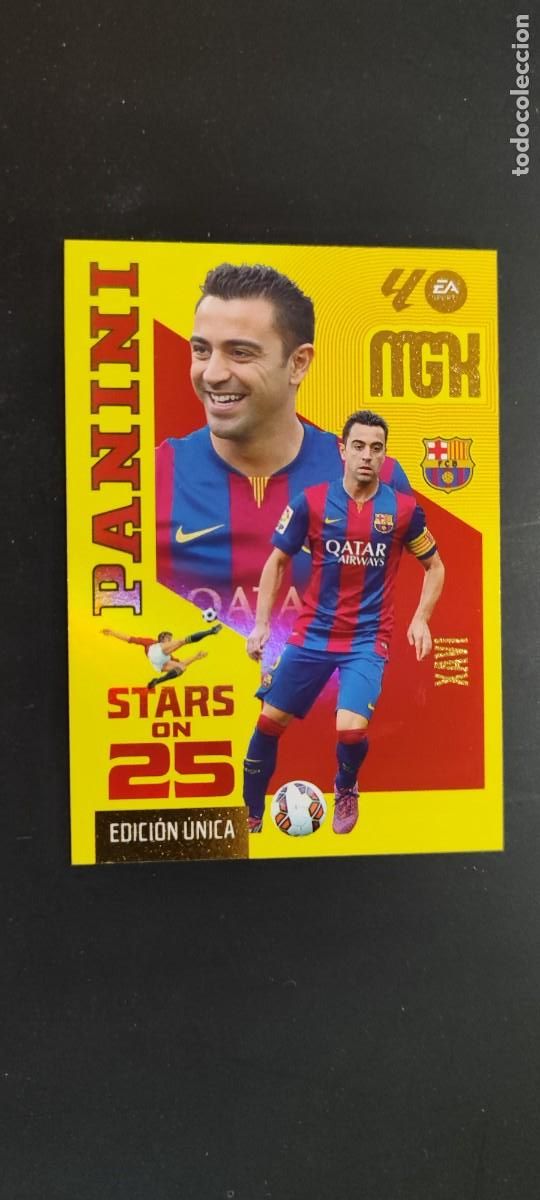 Cromos de f&uacute;tbol: MEGACARCKS 26/27 CARD STARS ON 25 EDICION LIMITADA XAVI FC BARCELONA # 427 PANINI