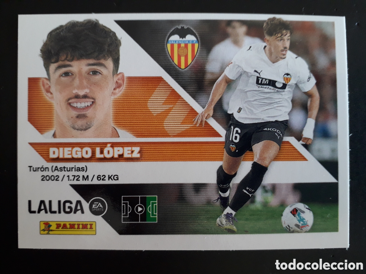 Cromos de f&uacute;tbol: DIEGO L&Oacute;PEZ VALENCIA CF N&deg; 18 ED ESTE 2026 2027 26 27 SIN PEGAR PEDIDO M&Iacute;NIMO 3&euro;