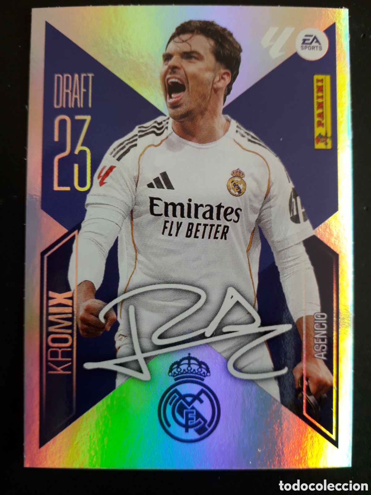 Cromos de f&uacute;tbol: ASENCIO REAL MADRID DRAFT 23 KROMIX N&deg; K1 ED ESTE 2026 2027 26 27 SIN PEGAR PEDIDO M&Iacute;NIMO 3&euro;.