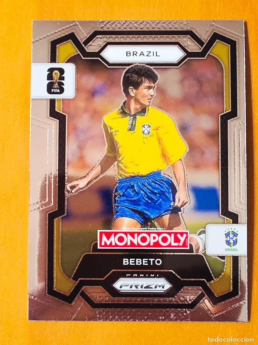 Cromos de f&uacute;tbol: No. 20 Bebeto, Brasil, Panini Prizm World Cup 2026 Monopoly Mundial 26