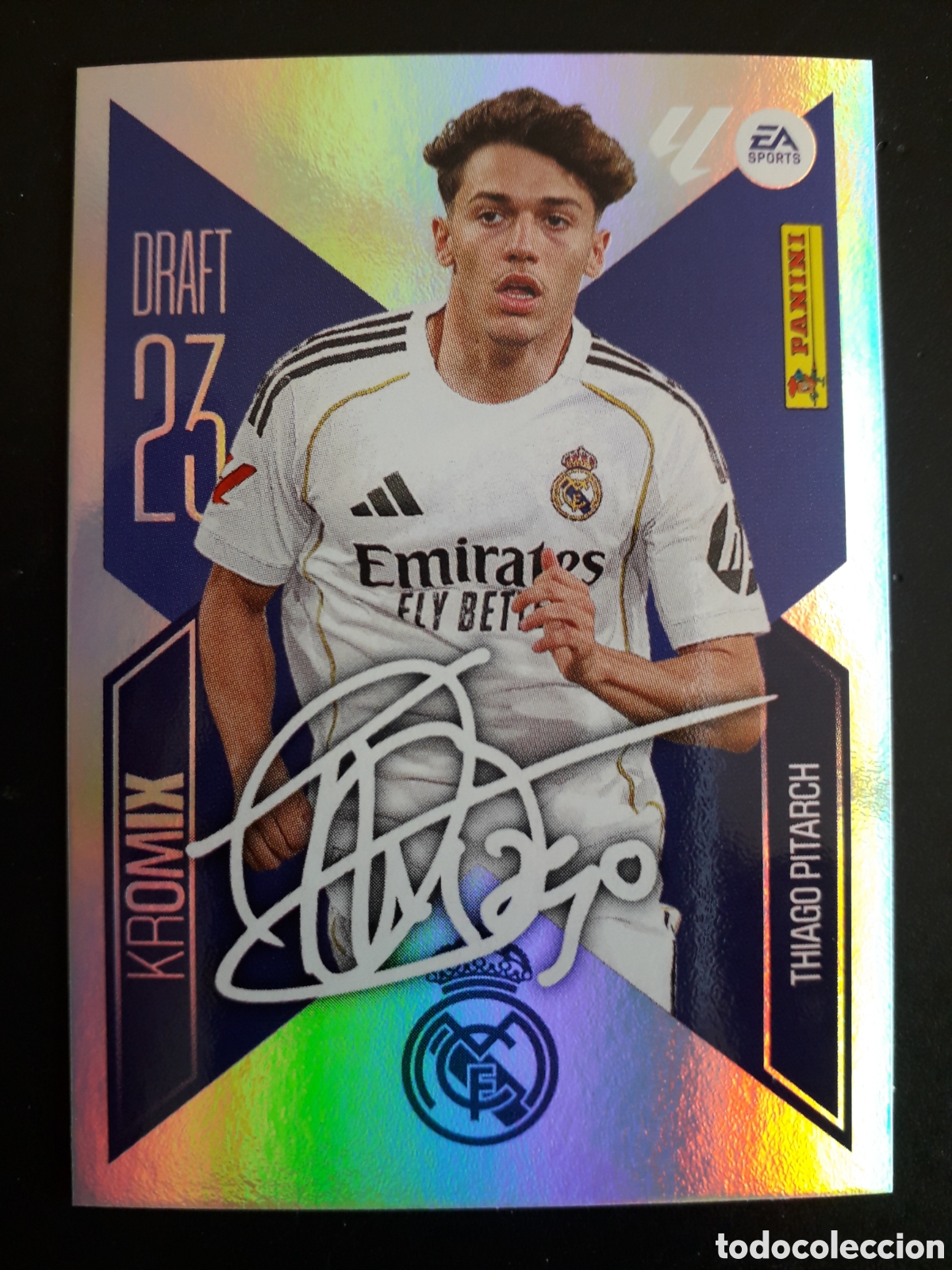 Cromos de f&uacute;tbol: THIAGO PITARCH REAL MADRID DRAFT 23 KROMIX N&deg; K22 ED ESTE 2026 2027 26 27 SIN PEGAR PEDIDO M&Iacute;NIMO 3&euro;
