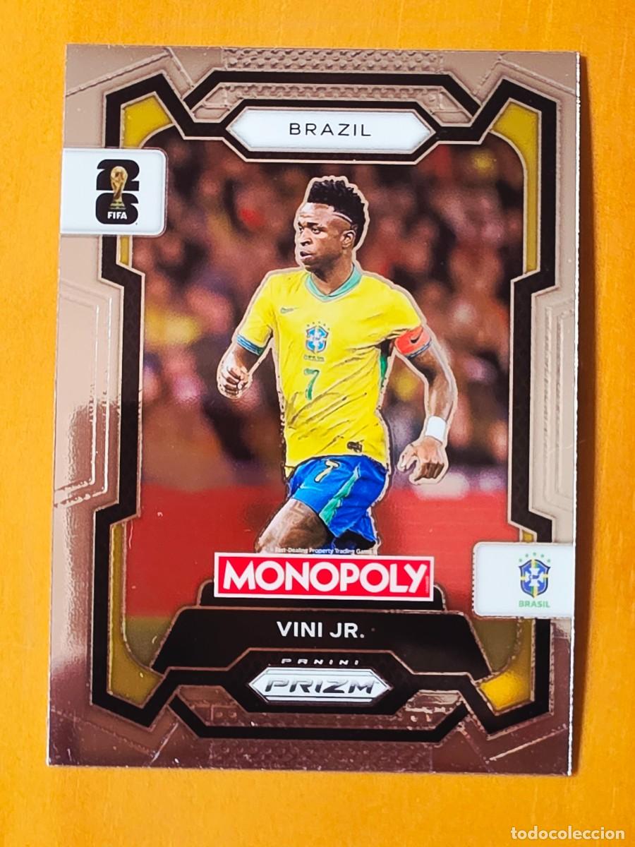 Cromos de f&uacute;tbol: No. 14 Vini Jr. Vin&iacute;cius, Brasil, Panini Prizm World Cup 2026 Monopoly Mundial 26