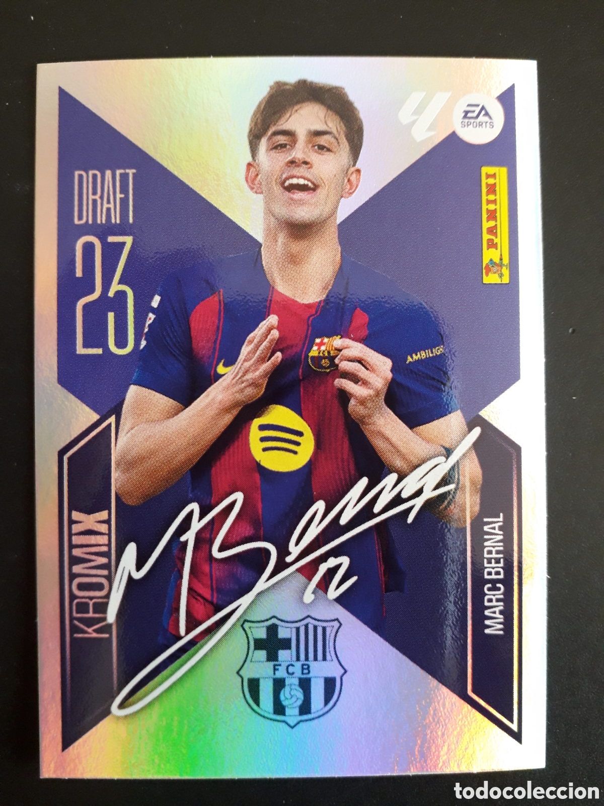 Cromos de f&uacute;tbol: MARC BERNAL FC BARCELONA DRAFT 23 KROMIX N&deg; K15 ED ESTE 2026 2027 26 27 SIN PEGAR PEDIDO M&Iacute;NIMO 3&euro;.