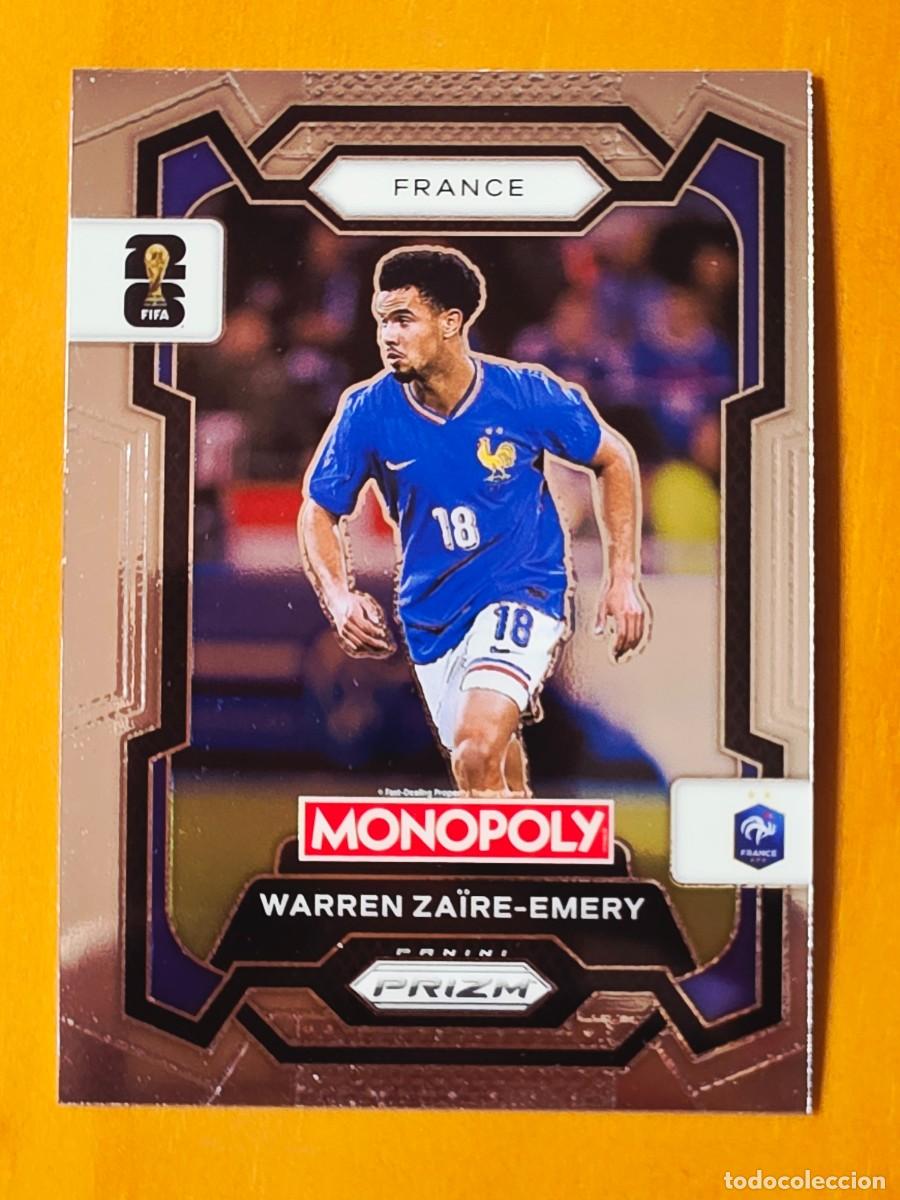 Cromos de f&uacute;tbol: No. 11 Warren Za&iuml;re-Emery, Francia, Panini Prizm World Cup 2026 Monopoly Mundial 26