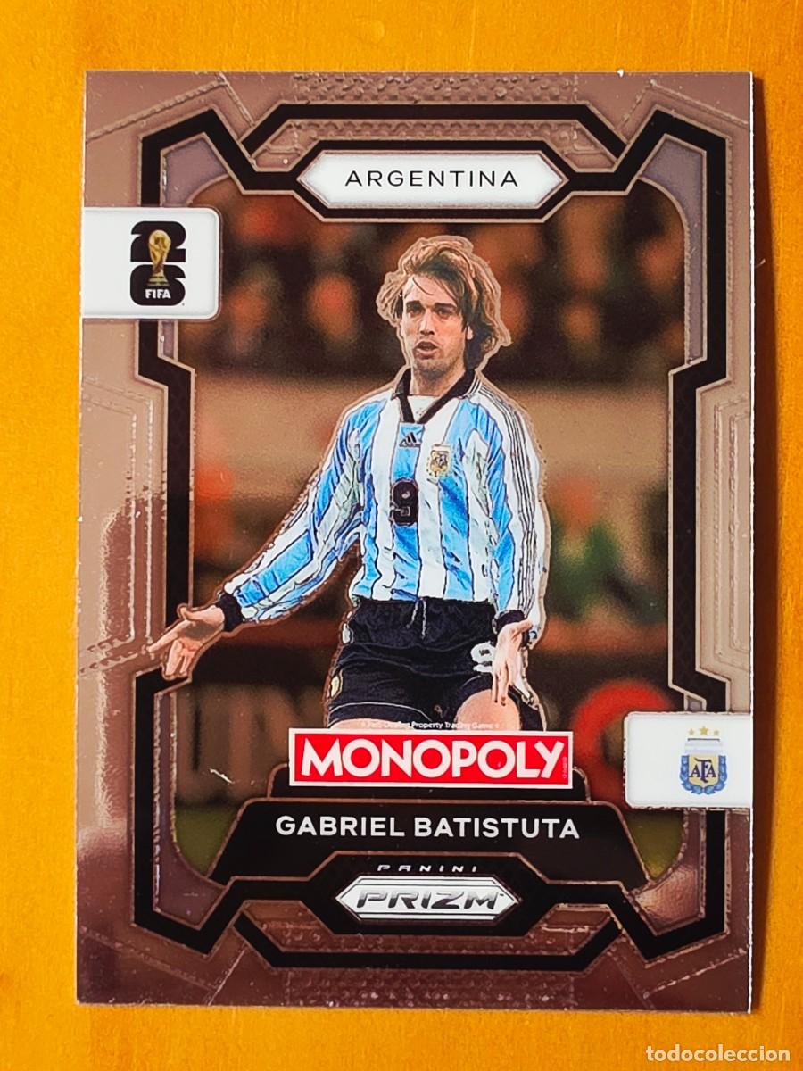 Fu&szlig;ball-Sticker: No. 4 Gabriel Batistuta, Argentina, Panini Prizm World Cup 2026 Monopoly Mundial 26