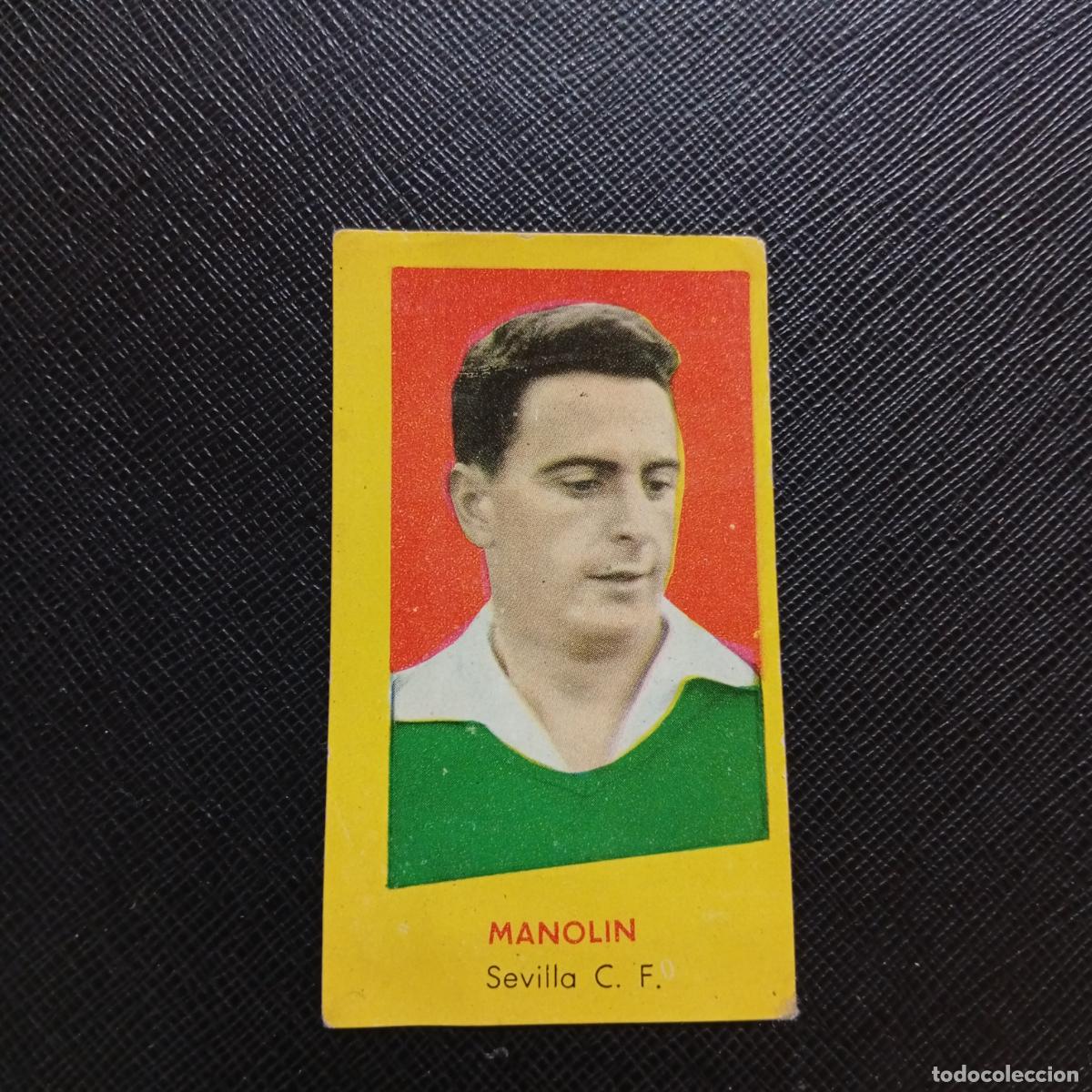 Figurine di Calcio: MANOLIN SEVILLA BRUGUERA 1960 1961 CROMO FUTBOL 60 61 LIGA - DESPEGADO - A42 PG33