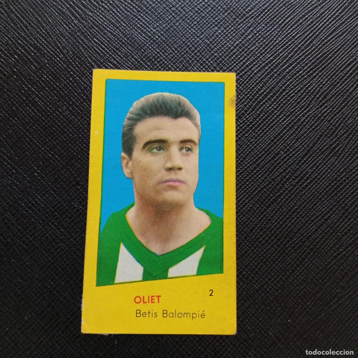 Figurine di Calcio: 2 OLIET REAL BETIS BRUGUERA 1960 1961 CROMO FUTBOL 60 61 LIGA - DESPEGADO - A42 PG35