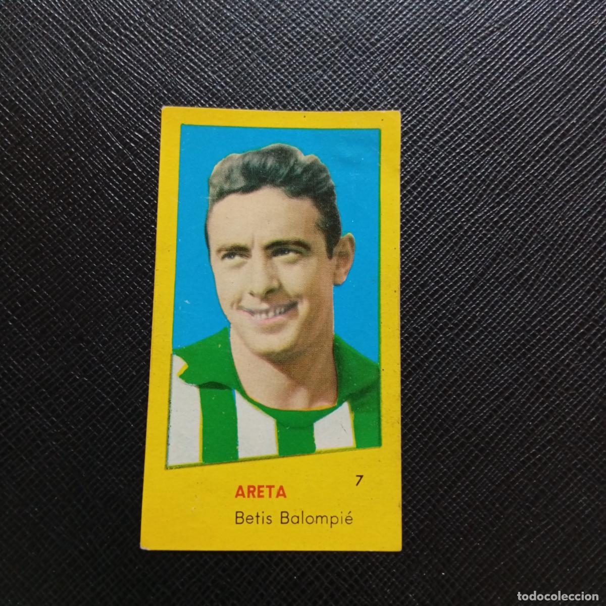 Cromos de f&uacute;tbol: 7 ARETA REAL BETIS BRUGUERA 1960 1961 CROMO FUTBOL 60 61 LIGA - DESPEGADO - A42 PG38
