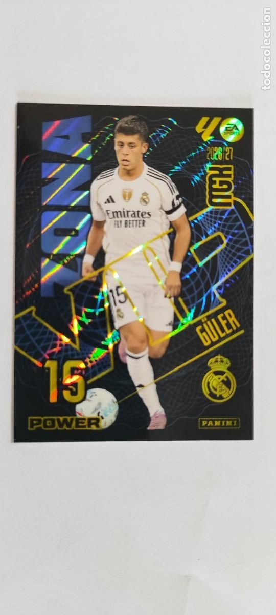 Figurine di Calcio: MEGACRACKS 26/27 CARD ZONA VIP POWER GULER REAL MADRID # P396 PANINI