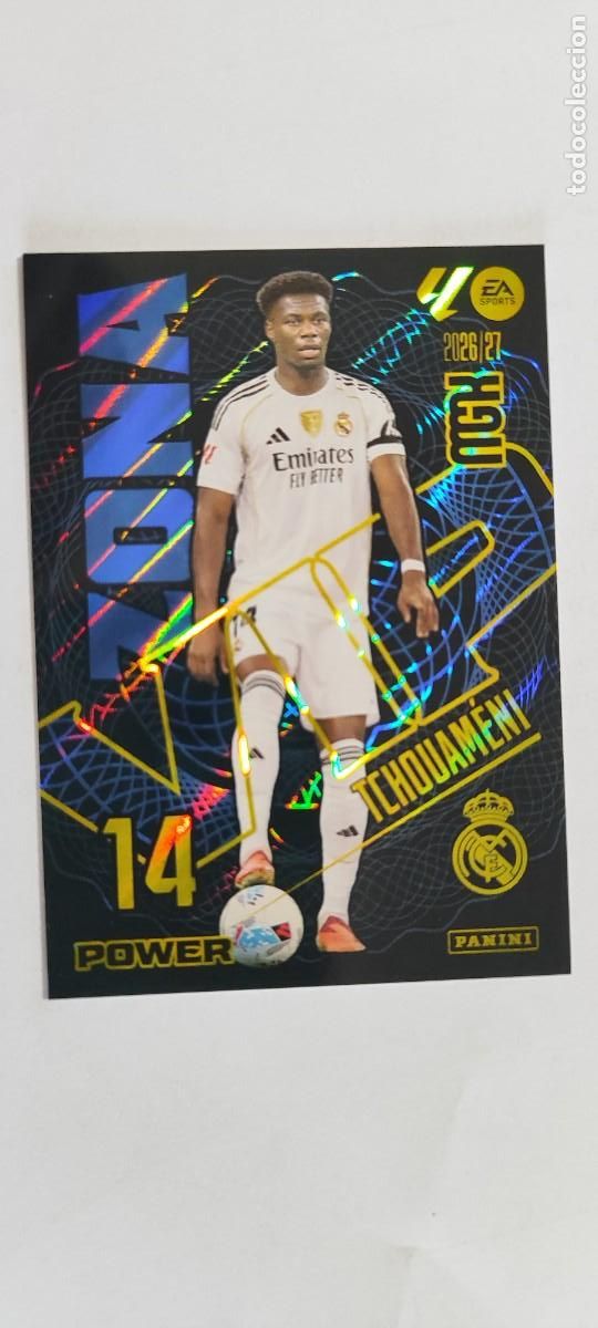 Figurine di Calcio: MEGACRACKS 26/27 CARD ZONA VIP POWER TCHOUAMENI REAL MADRID # P405 PANINI