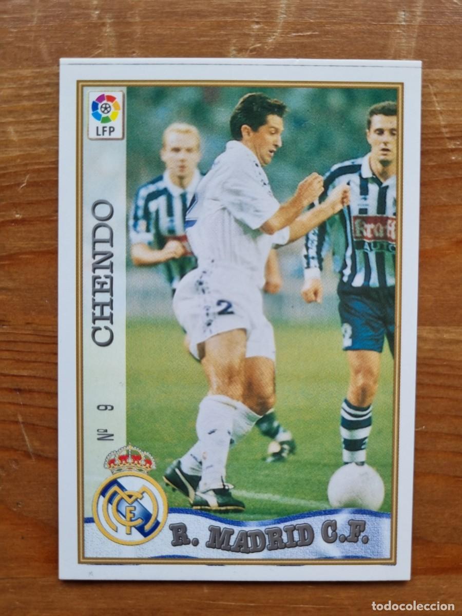 Cromos de f&uacute;tbol: 9 CHENDO (Real Madrid CF). Las Fichas de la Liga 1997 1998 97 98 (Mundicromo)