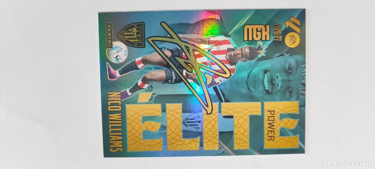Cromos de f&uacute;tbol: MEGACRACKS 26/27 CARD ELITE POWER NICO WILLIAMS FIRMADA # P12 PANINI