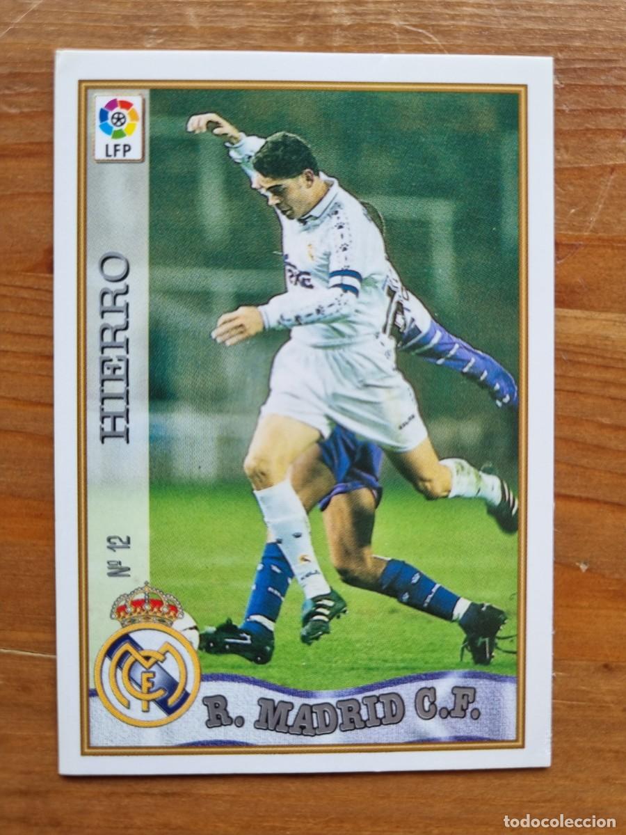 Cromos de f&uacute;tbol: 12 HIERRO (Real Madrid CF). Las Fichas de la Liga 1997 1998 97 98 (Mundicromo)