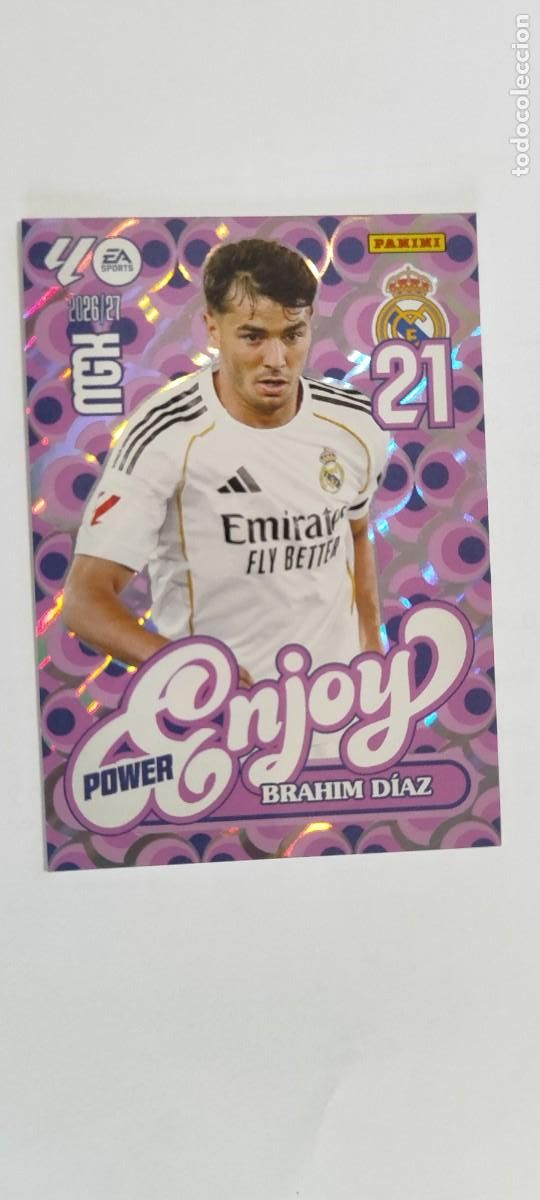 Fu&szlig;ball-Sticker: MEGACRACKS 26/27 CARD ENJOY POWER BRAHIM DIAZ REAL MADRID # P380 PANINI