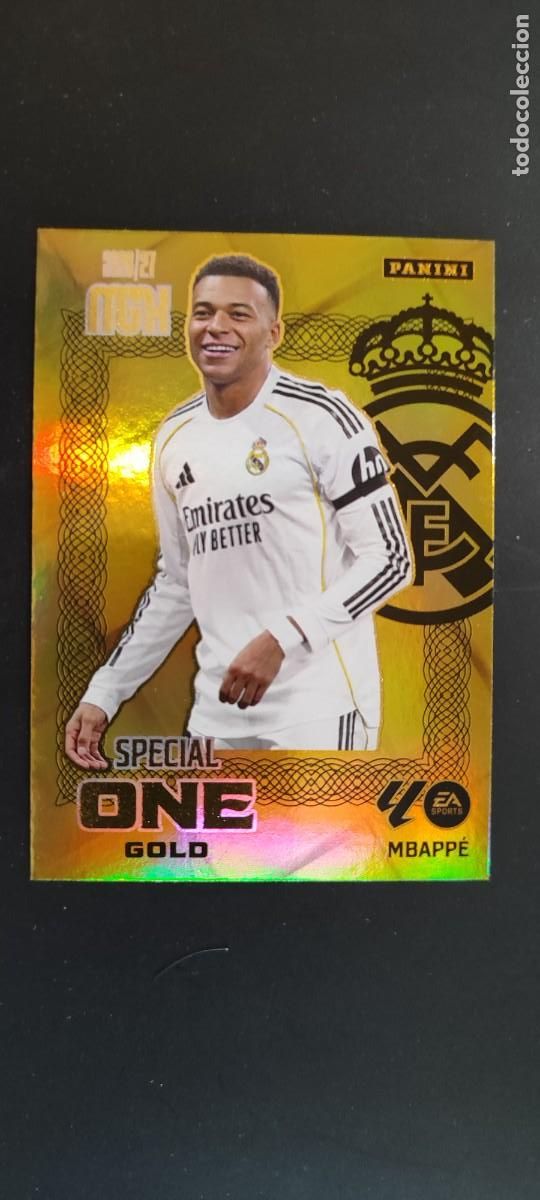 Cromos de Futebol: MEGACRACKS 26/27 CARD SPECIAL ONE GOLD MBAPPE REAL MADRID # PANINI