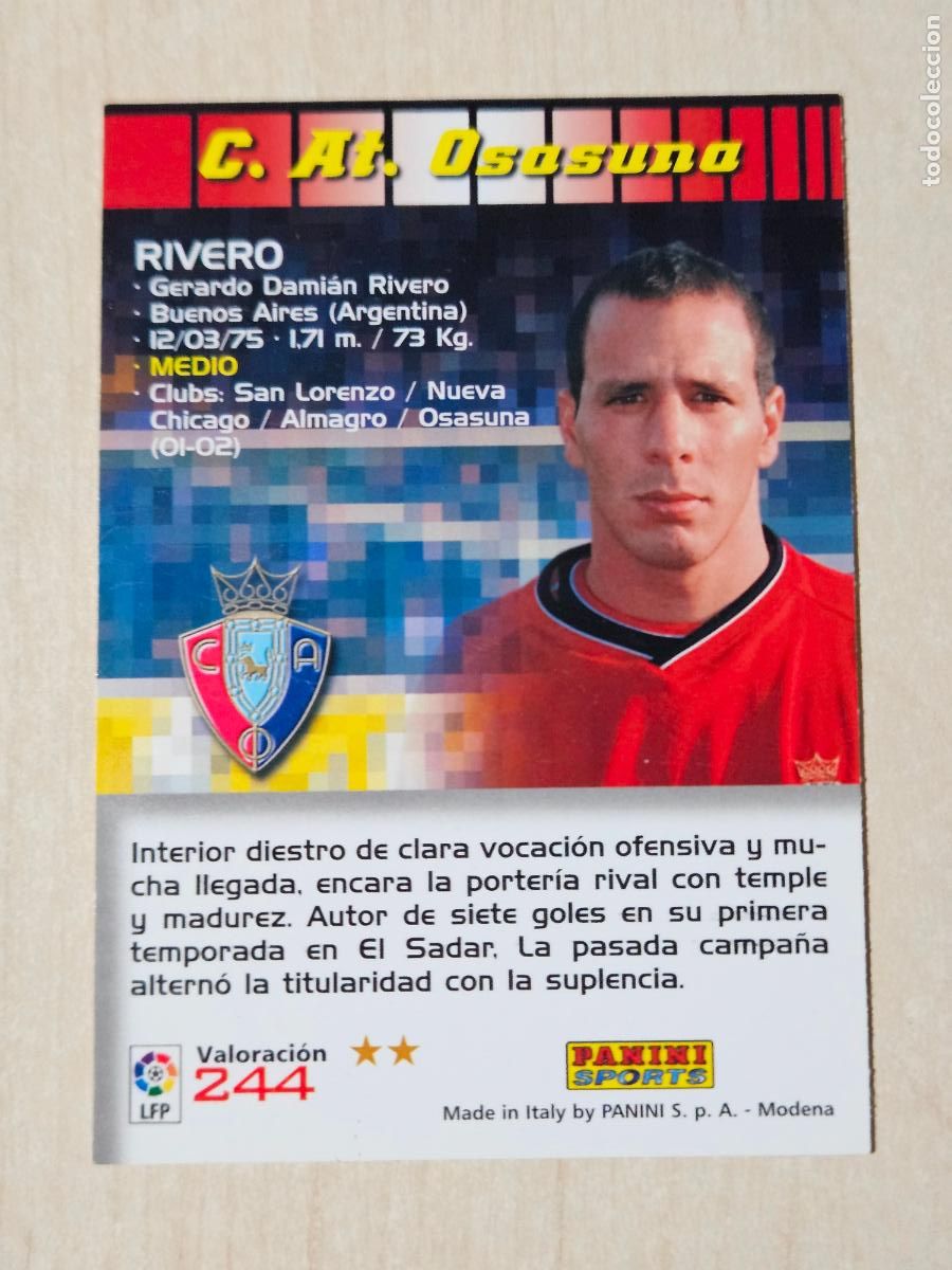Football Stickers: CROMO N&ordm; 244 RIVERO - MEGACRACKS 2004 05 - OSASUNA
