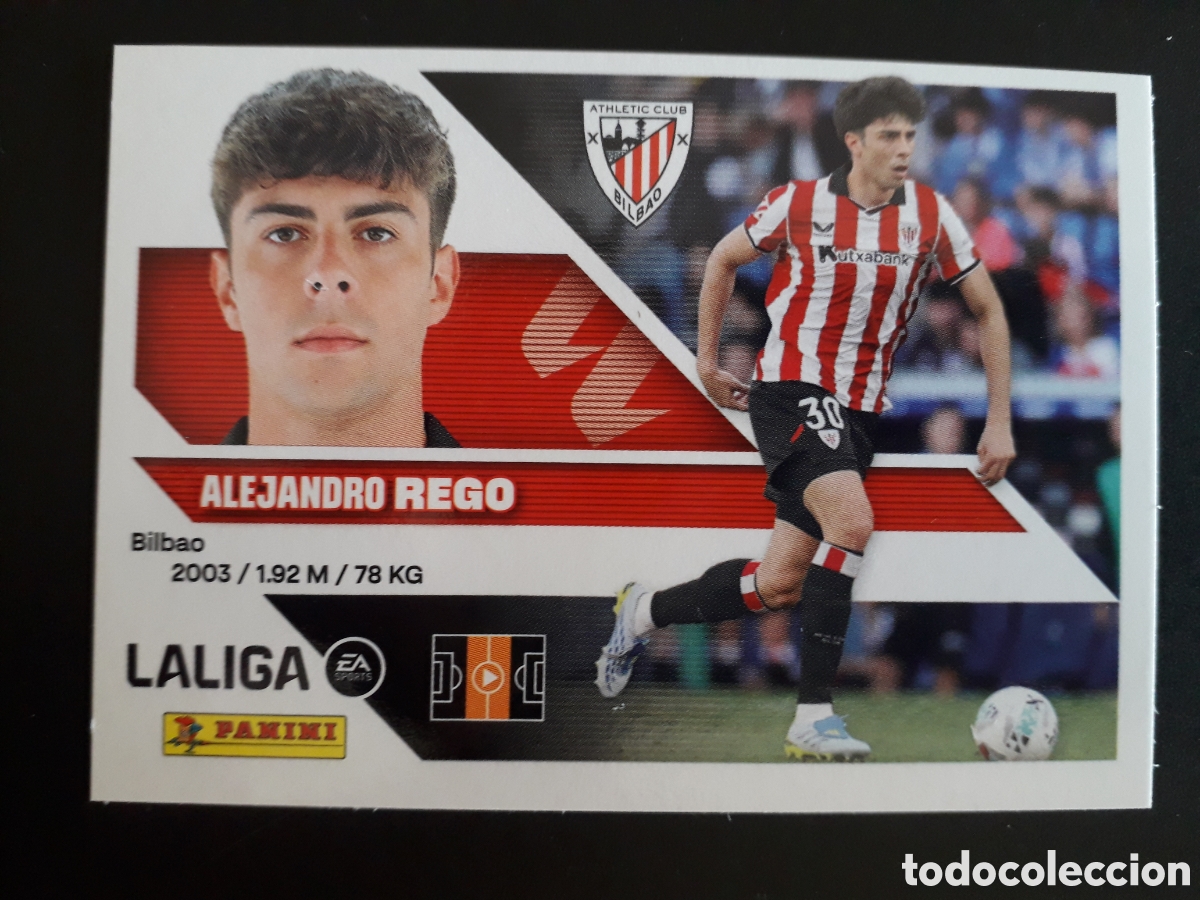 Cromos de f&uacute;tbol: REGO ATHLETIC DE BILBAO N&deg; 12 ED ESTE 2026 2027 26 27 SIN PEGAR PEDIDO M&Iacute;NIMO 3&euro;.