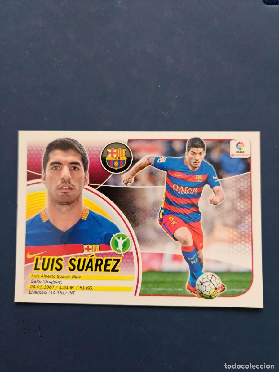 Cromos de f&uacute;tbol: N&ordm; 16 LUIS SUAREZ BARCELONA LOGO NUEVO LIGA ESTE 16 17 2016 2017 SIN PEGAR NUNCA PEGADO