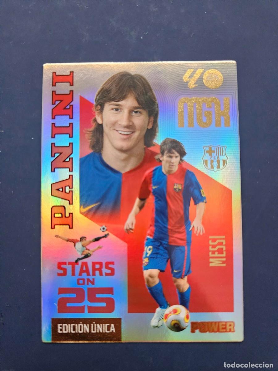 Cromos de f&uacute;tbol: N&ordm; 440P MESSI BARCELONA STARS ON 25 POWER EDICION UNICA MGK MEGACRACKS 26 27 2026 2027