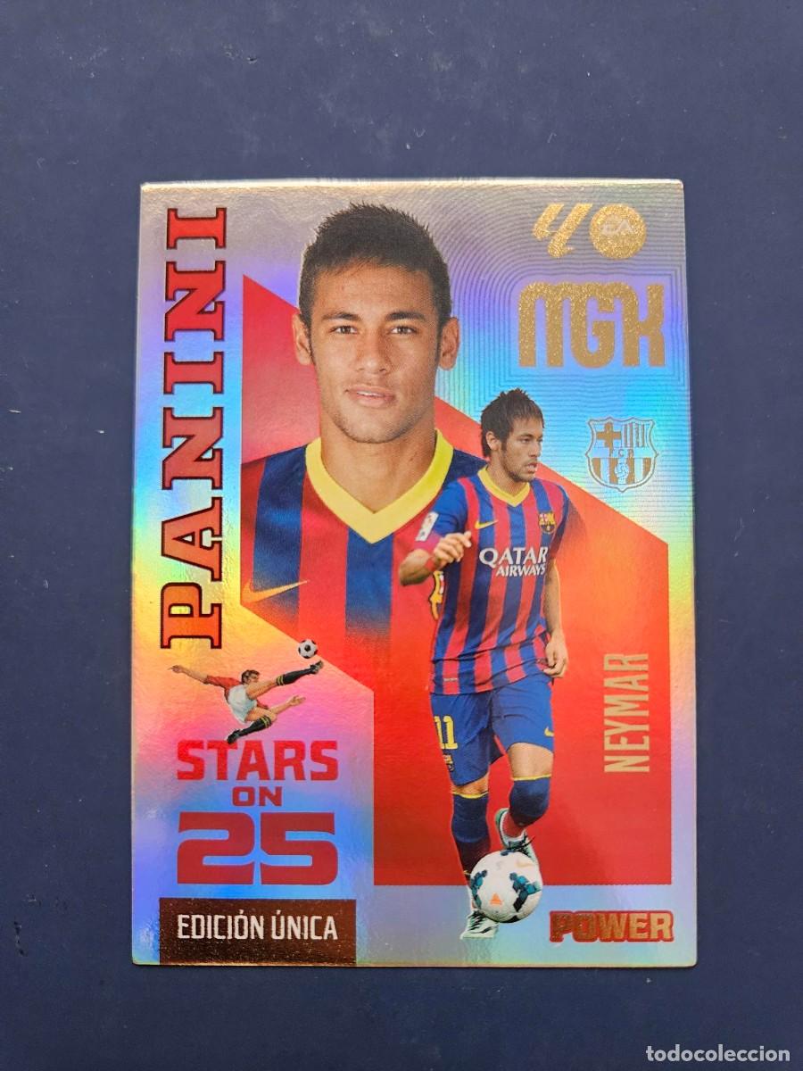 Cromos de f&uacute;tbol: N&ordm; 446P NEYMAR BARCELONA STARS ON 25 POWER EDICION UNICA MGK MEGACRACKS 26 27 2026 2027