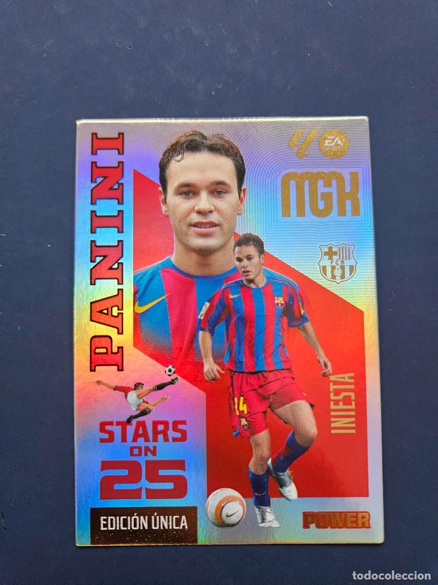 Football Stickers: N&ordm; 434P INIESTA BARCELONA STARS ON 25 POWER EDICION UNICA MGK MEGACRACKS 26 27 2026 2027