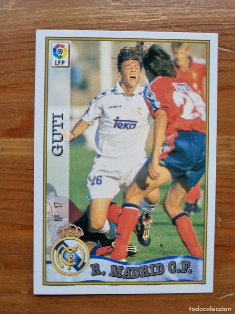Cromos de f&uacute;tbol: 17 GUTI (Real Madrid CF). Las Fichas de la Liga 1997 1998 97 98 (Mundicromo)