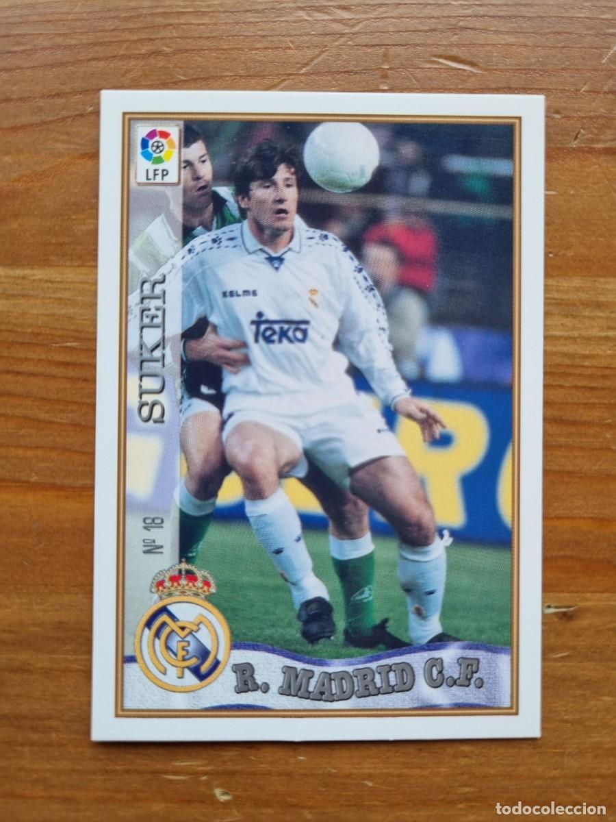 Cromos de f&uacute;tbol: 18 SUKER (Real Madrid CF). Las Fichas de la Liga 1997 1998 97 98 (Mundicromo)