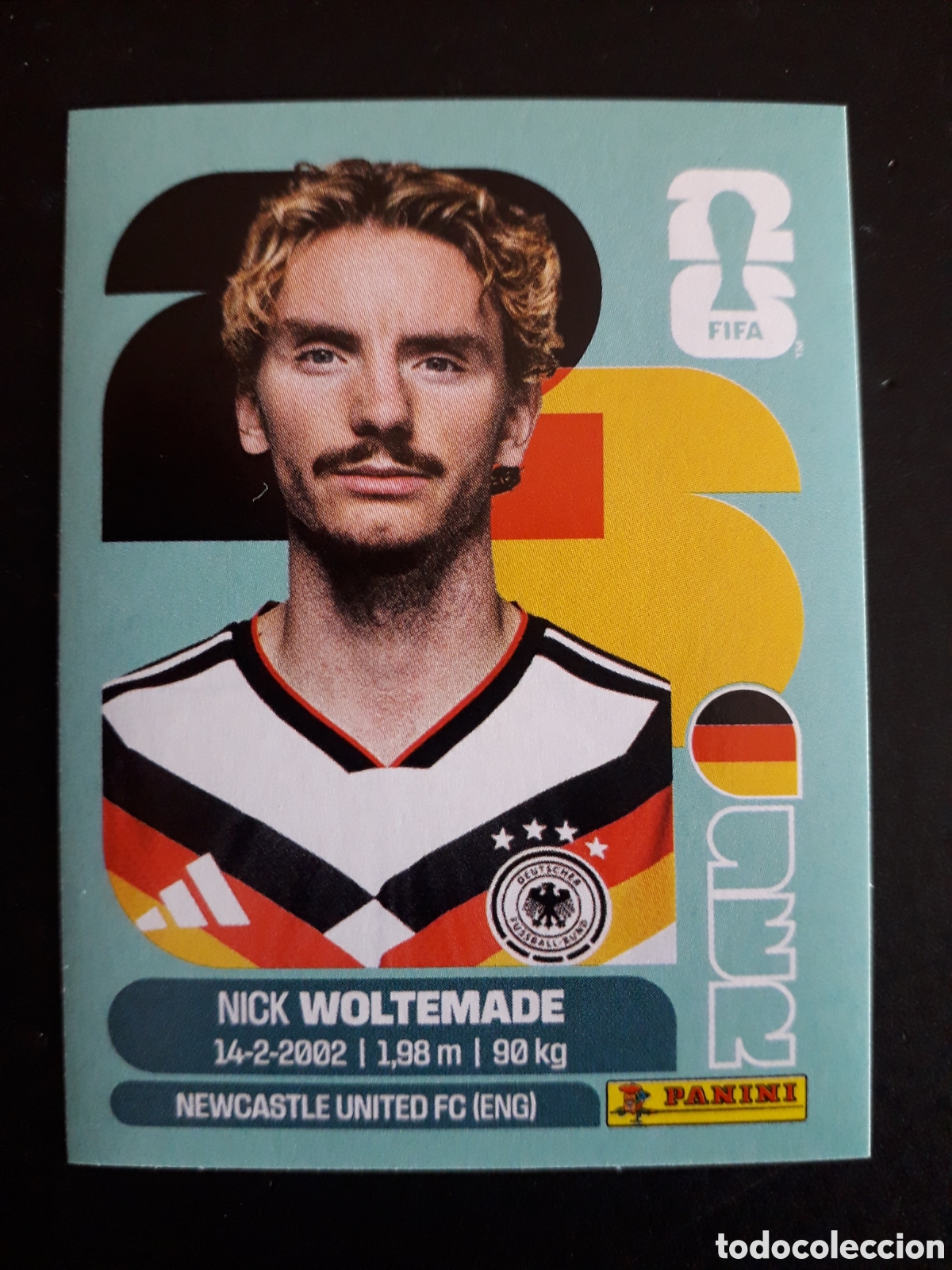 Cromos de f&uacute;tbol: WOLTEMADE ALEMANIA GER 20 MUNDIAL F&Uacute;TBOL 2026 FIFA WORLD CUP PANINI SIN PEGAR PEDIDO M&Iacute;NIMO 3&euro;