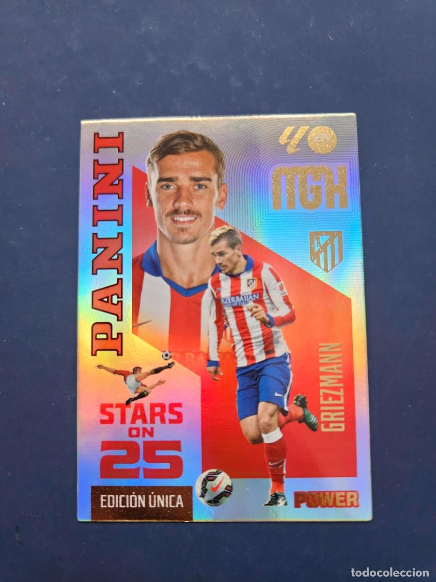 Cromos de f&uacute;tbol: N&ordm; 443P GRIEZMANN ATLETICO MADRID STARS ON 25 POWER EDICION UNICA MGK MEGACRACKS 26 27 2026 2027