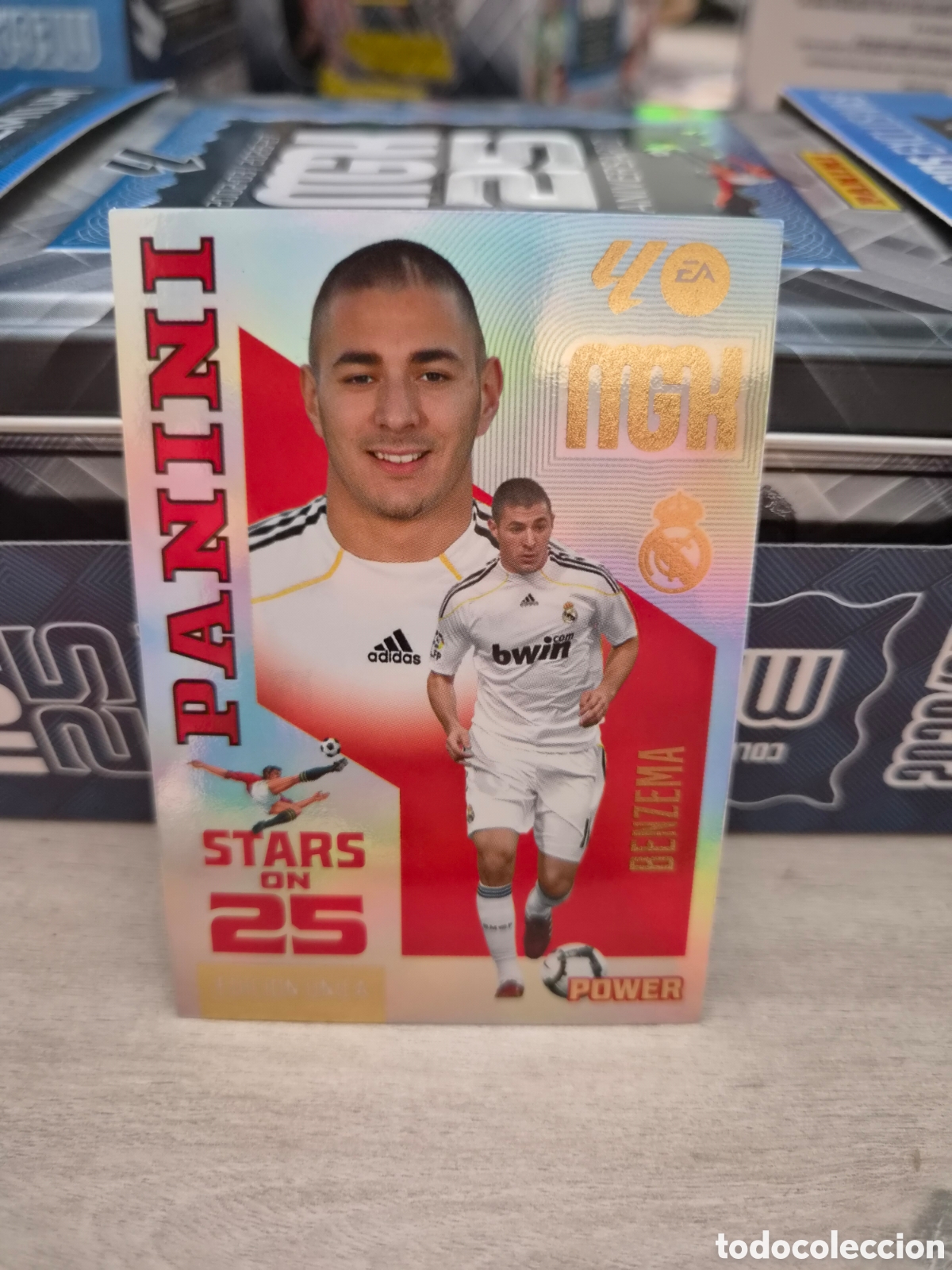 Cromos de f&uacute;tbol: P441 Stars On 25 Power Benzema Megacracks 26/27