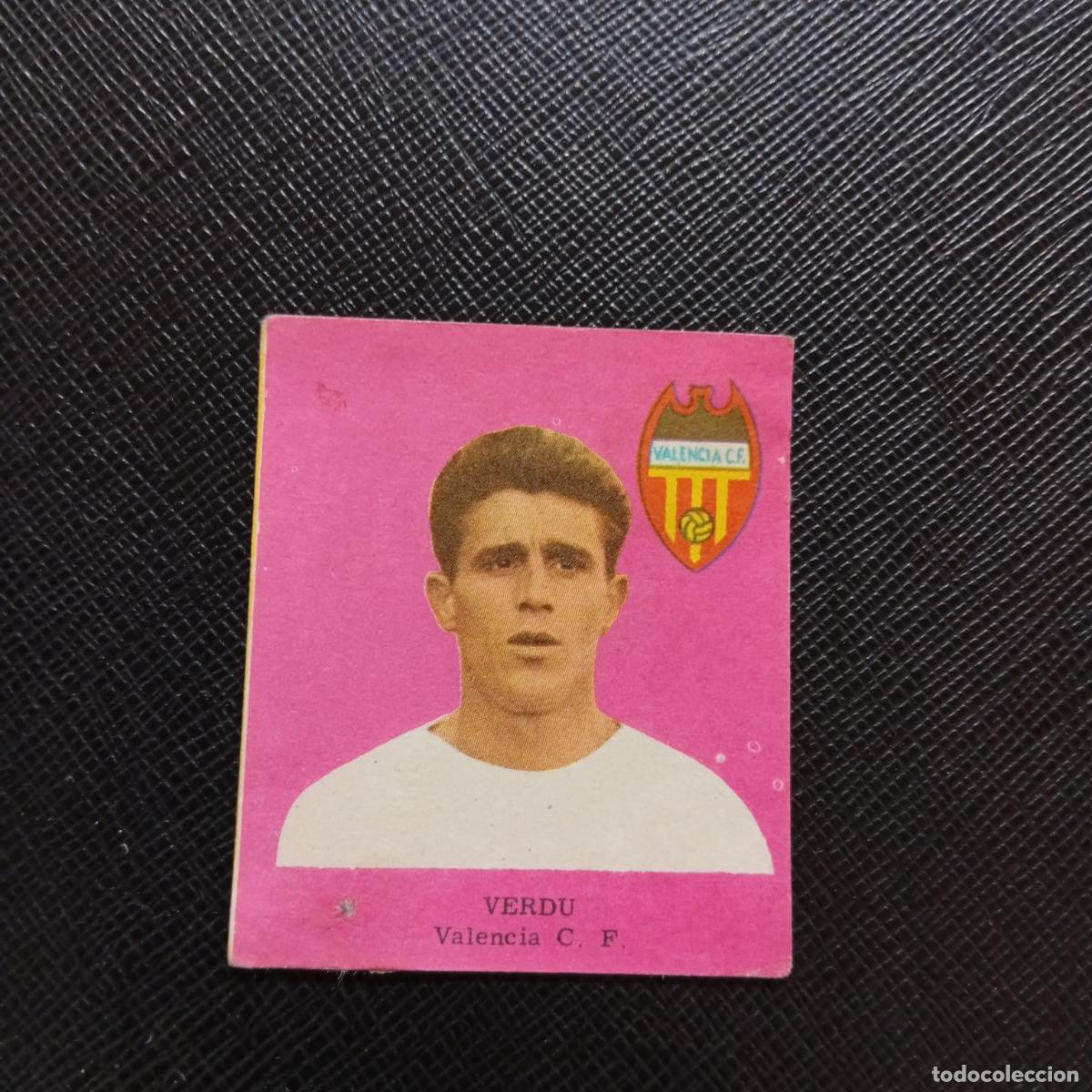 Football Stickers: VERDU VALENCIA FHER 1962 1963 CROMO FUTBOL LIGA 62 63 - DESPEGADO - A42 PG45