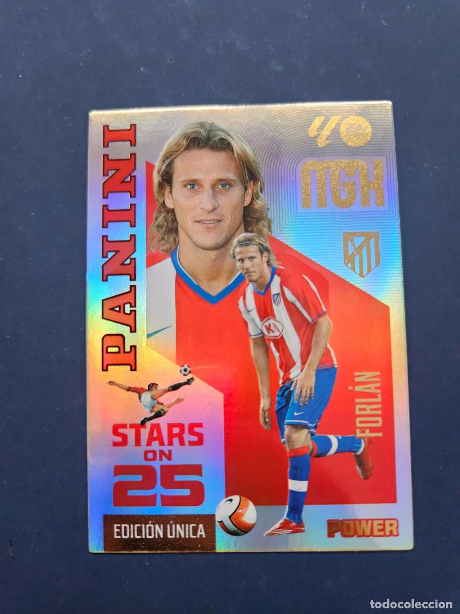 Cromos de f&uacute;tbol: N&ordm; 439P FORLAN ATLETICO MADRID STARS ON 25 POWER EDICION UNICA MGK MEGACRACKS 26 27 2026 2027