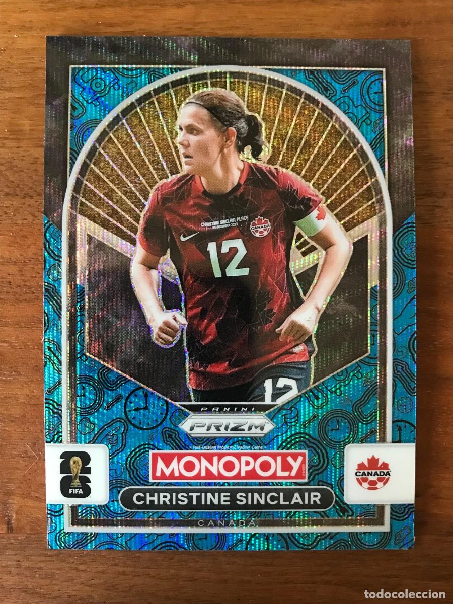 Cromos de f&uacute;tbol: CHRISTINE SINCLAIR - CANADA - FOUR CORNERS BLUE WAVE PRIZM - PANINI MONOPOLY PRIZM WORLD CUP 2026 26