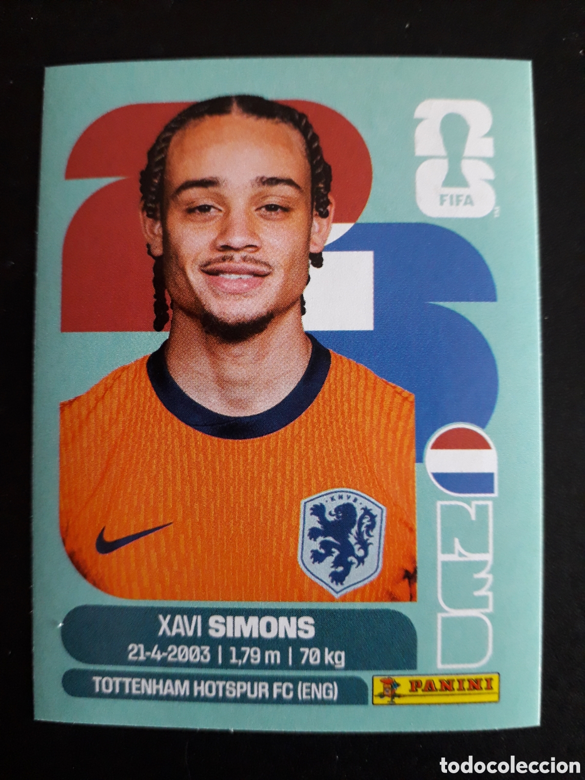 Cromos de f&uacute;tbol: SIMONS HOLANDA/PA&Iacute;SES BAJOS NED 15 MUNDIAL F&Uacute;TBOL 2026 FIFA WORLD CUP PANINI PEDIDO M&Iacute;NIMO 3&euro;
