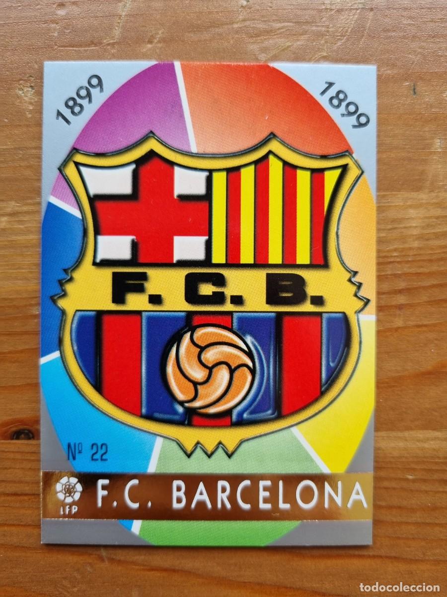 Fu&szlig;ball-Sticker: 22 ESCUDO (FC Barcelona) CORREGIDO. Las Fichas de la Liga 1997 1998 97 98 (Mundicromo)