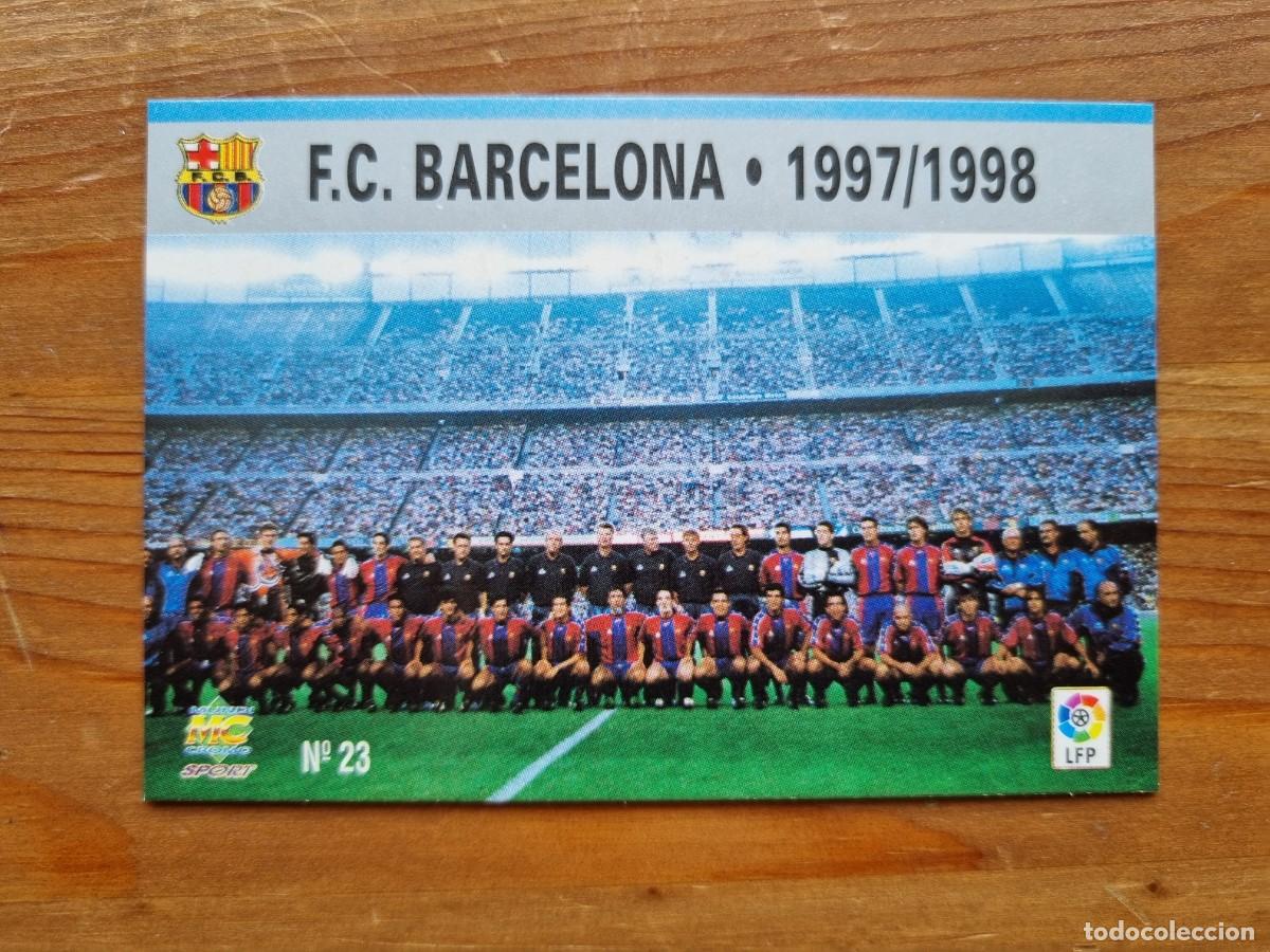 Cromos de f&uacute;tbol: 23 PLANTILLA / ALINEACI&Oacute;N (FC Barcelona). Las Fichas de la Liga 1997 1998 97 98 (Mundicromo)