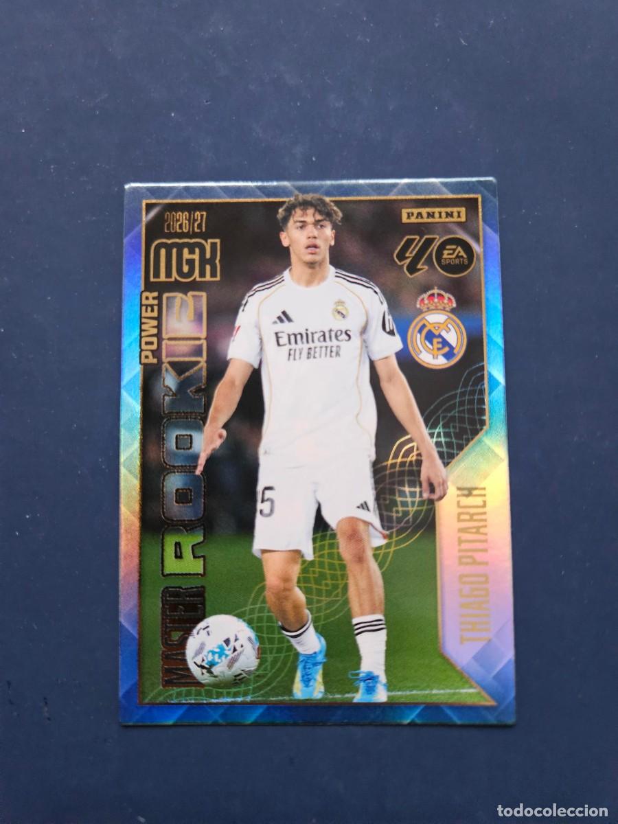 Cromos de f&uacute;tbol: N&ordm; 419P THIAGO PITARCH REAL MADRID MASTER ROOKIE POWER MGK MEGACRACKS 26 27 2026 2027