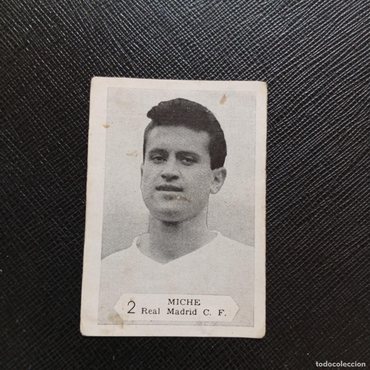 Fu&szlig;ball-Sticker: 2 MICHE REAL MADRID GRAFICAS NILO 1958 1959 CROMO FUTBOL LIGA 58 59 - DESPEGADO - A35 PG163