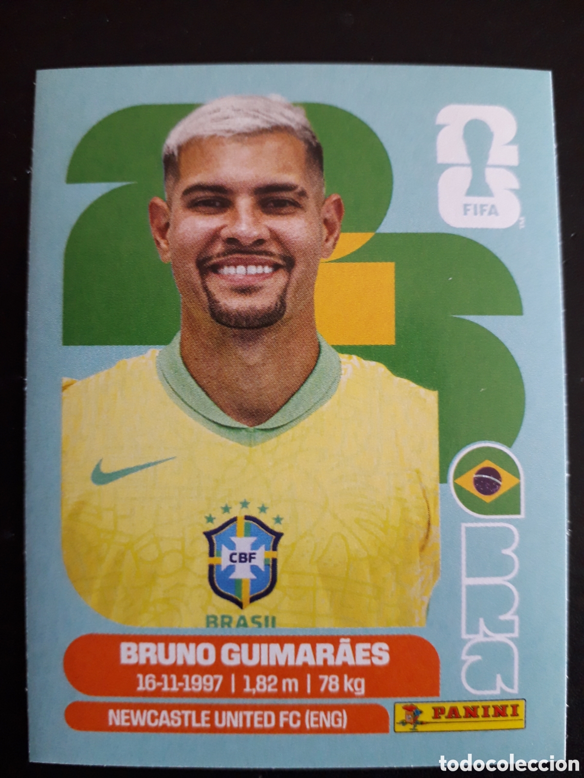Cromos de Futebol: BRUNO GUIMAR&Atilde;ES BRASIL BRA 11 MUNDIAL F&Uacute;TBOL 2026 FIFA WORLD CUP PANINI SIN PEGAR PEDIDO M&Iacute;NIMO 3&euro;.