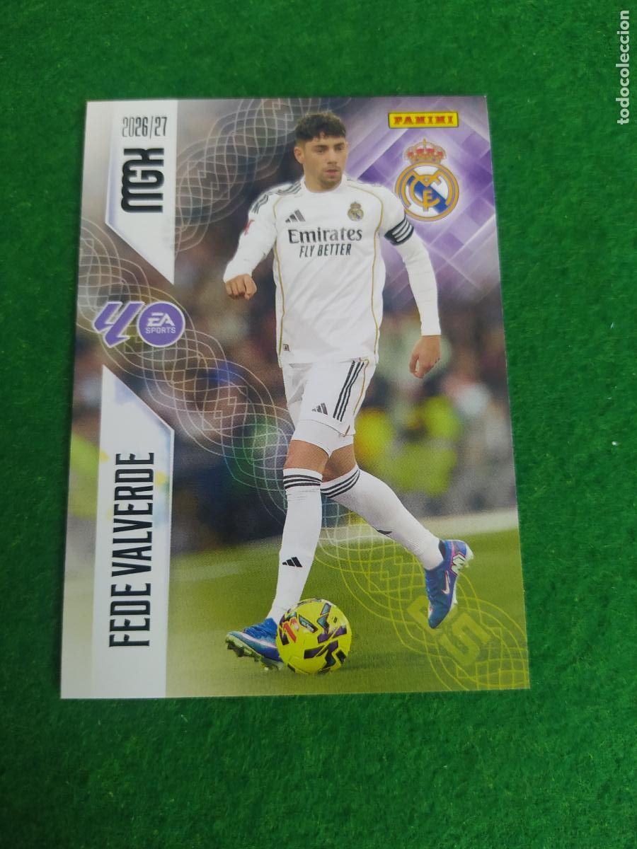 Cartes &agrave; collectionner de Football: MEGACRACKS 2026 2027 MGK 26 27 NUEVO - REAL MADRID N&ordm; 226 FEDE VALVERDE